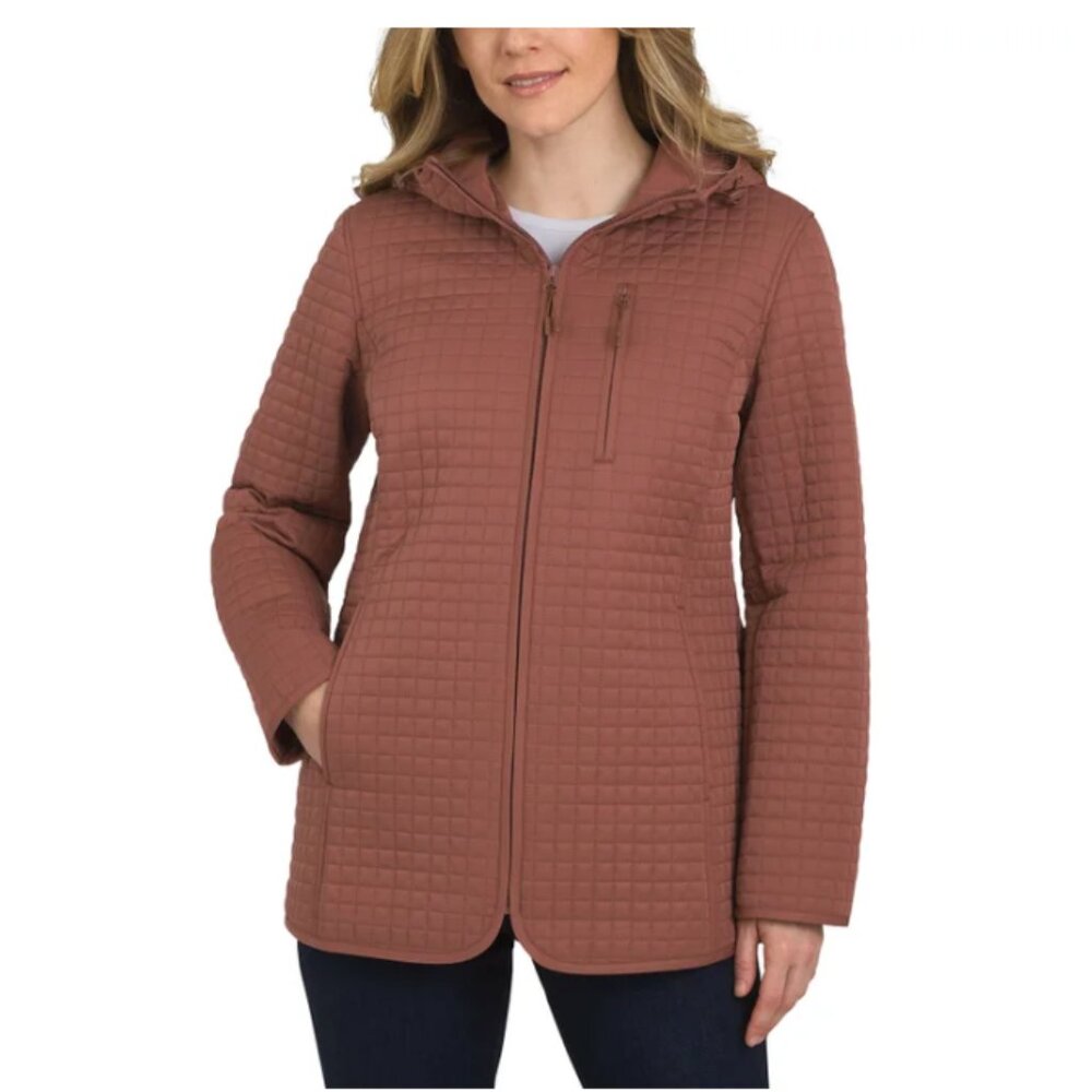 NWT Lands' End Women's Red Quilted Jacket size Small